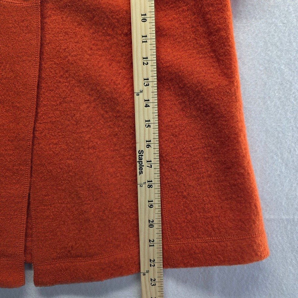 SANDRO Med Orange Wool Collarless Button Front‎ Cropped Jacket Boho Gypsy - Picture 5 of 9